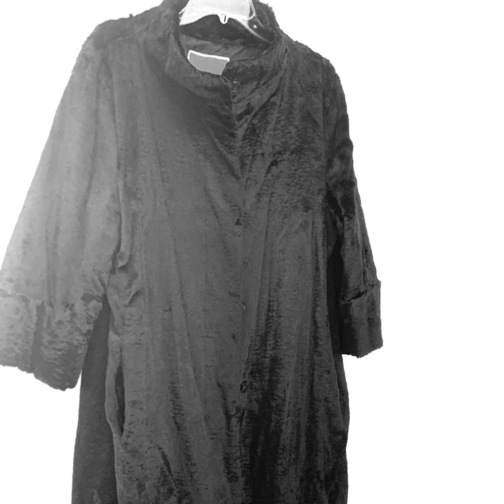 Isaac Mizrahi Faux Fur Long Dress Coat